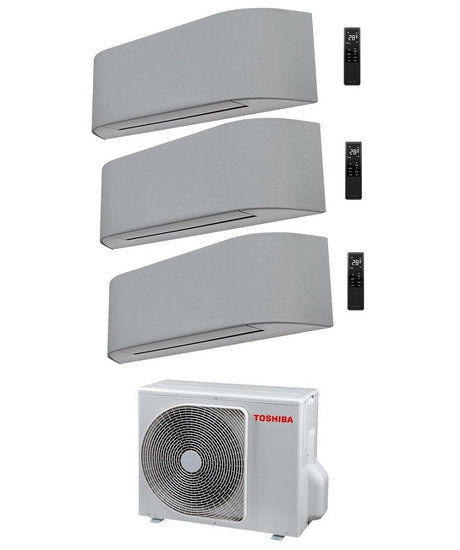 toshiba climatizzatore condizionatore toshiba trial split inverter serie haori 100001000013000 9000900012000 con ras 3m18u2avg e wi fi integrato grigio chiarogrigio scuro 101013 9912 novita grigio chiaro