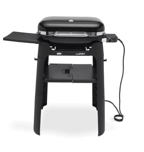 weber barbecue elettrico weber lumin black nero con supporto codice 92010853