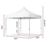 divina garden gazebo richiudibile professionale market pro 3x3 struttura in alluminio esagonale impermeabile bianco ean 8056157808855