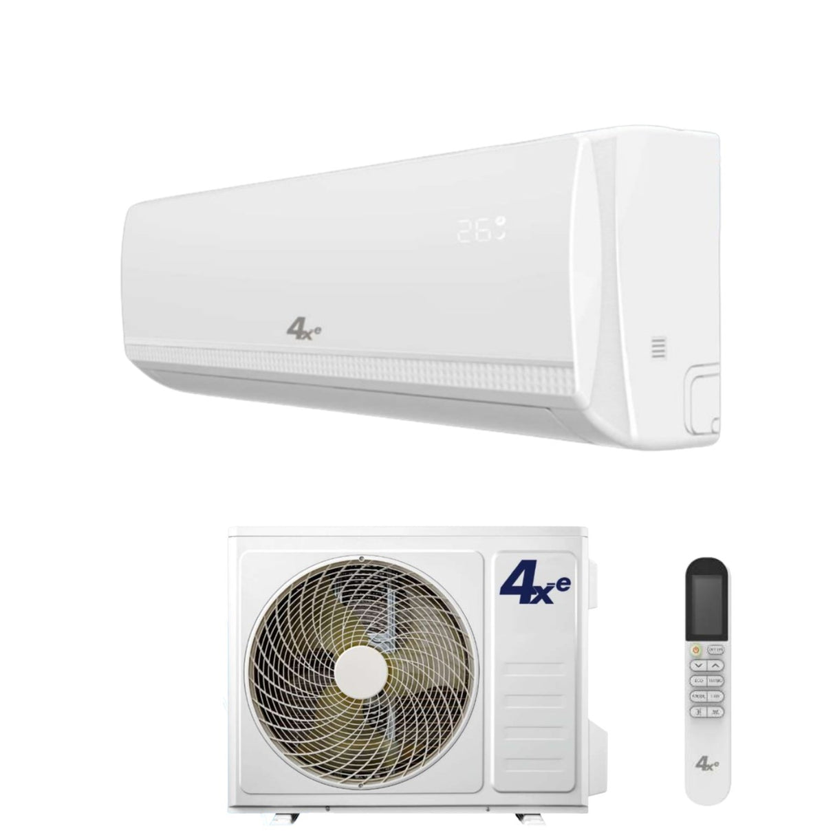 4xe climatizzatore condizionatore 4xe inverter serie winter 12000 btu classe aa r 32 wi fi optional alexa google home