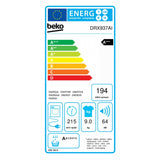 beko asciugatrice a pompa di calore 9 kg beko drx937ai lxpxa 597x633x846 oblo antracite motore prosmart inverter ecogentle classe a ean 8690842476860