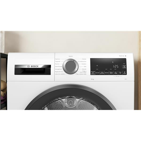 bosch asciugatrice a pompa di calore bosch serie 6 wqg23100it 8 kg classe a a842xl598xp613 easy clean mezzo carico bianco ean 4242005360925