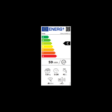 candy lavatrice slim a carica frontale candy 7 kg css41272dwse 11 1200 giri classe c ean 8059019007403