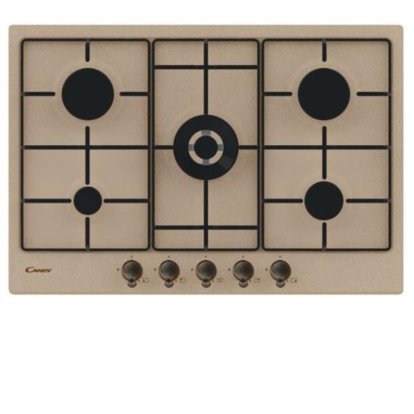 candy piano cottura a gas candy chw7av4wgt 5 fuochi l745xp51 acciaio inox sabbia ean 8016361997820