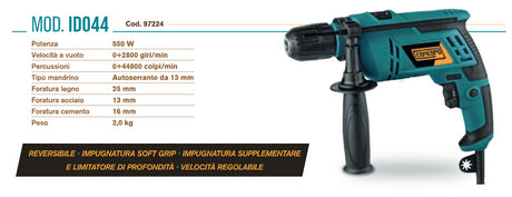 concord trapano a percussione concord id044 w550 mm.13vrp
