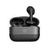 cuffie auricolari buetooth celly slim1 colore nero custodia di ricarica rigida usb c