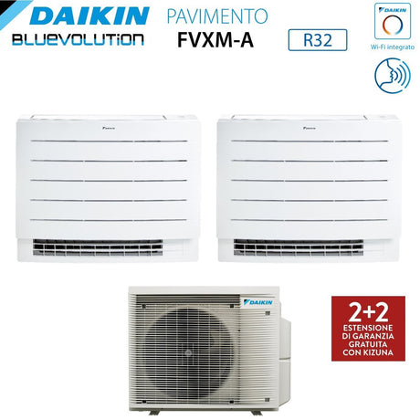 daikin climatizzatore condizionatore daikin a pavimento dual split serie perfera fvxm a 712 con 2mxm50a r 32 wi fi integrato 700012000 con telecomando ad infrarossi incluso garanzia italiana