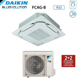 daikin climatizzatore condizionatore daikin bluevolution a cassetta round flow 12000 btu fcag35b r 32 wi fi optional classe aa con griglia standard inclusa garanzia italiana