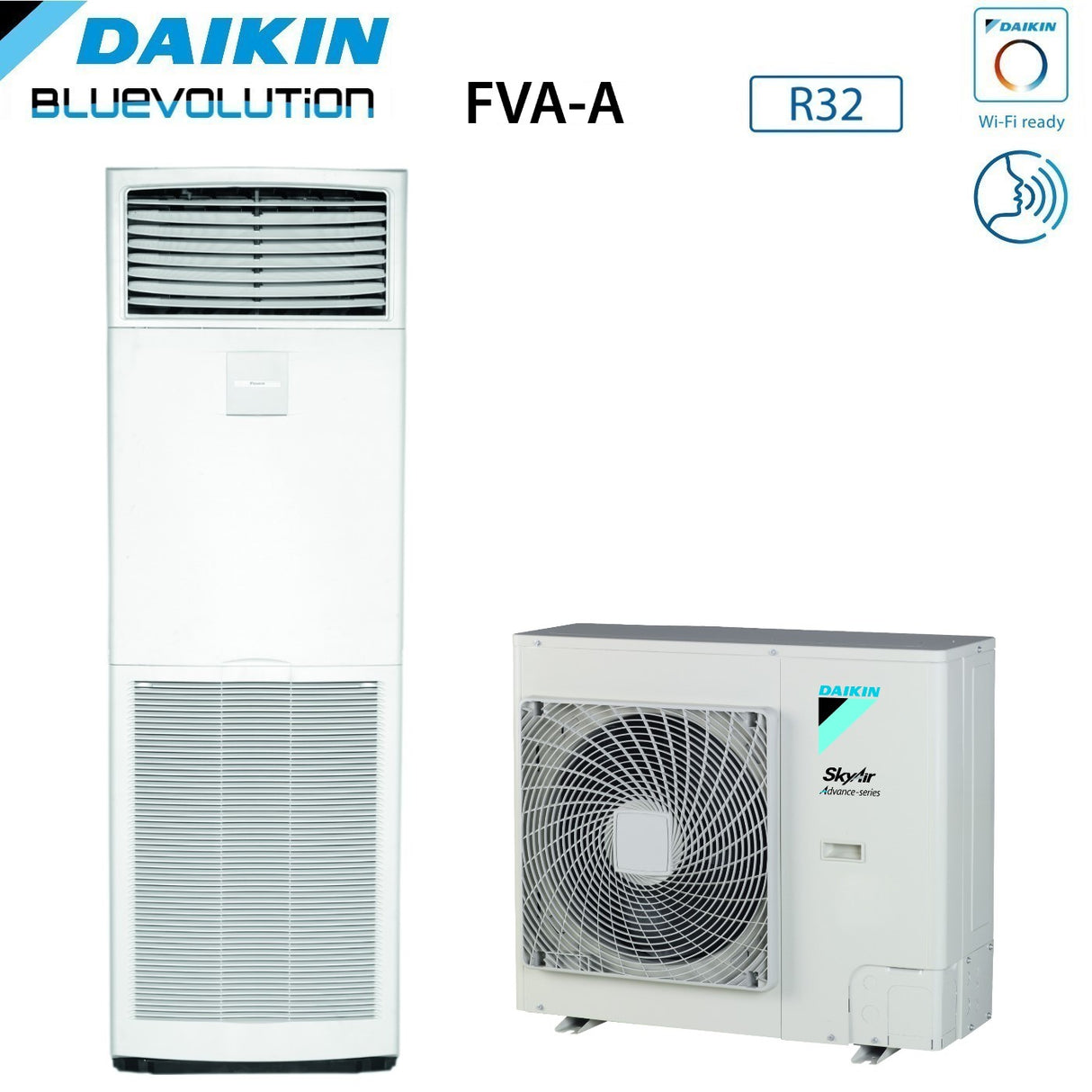 daikin climatizzatore condizionatore daikin bluevolution a colonna 24000 btu fva71a rzasg71mv1 monofase r 32 wi fi optional classe aa