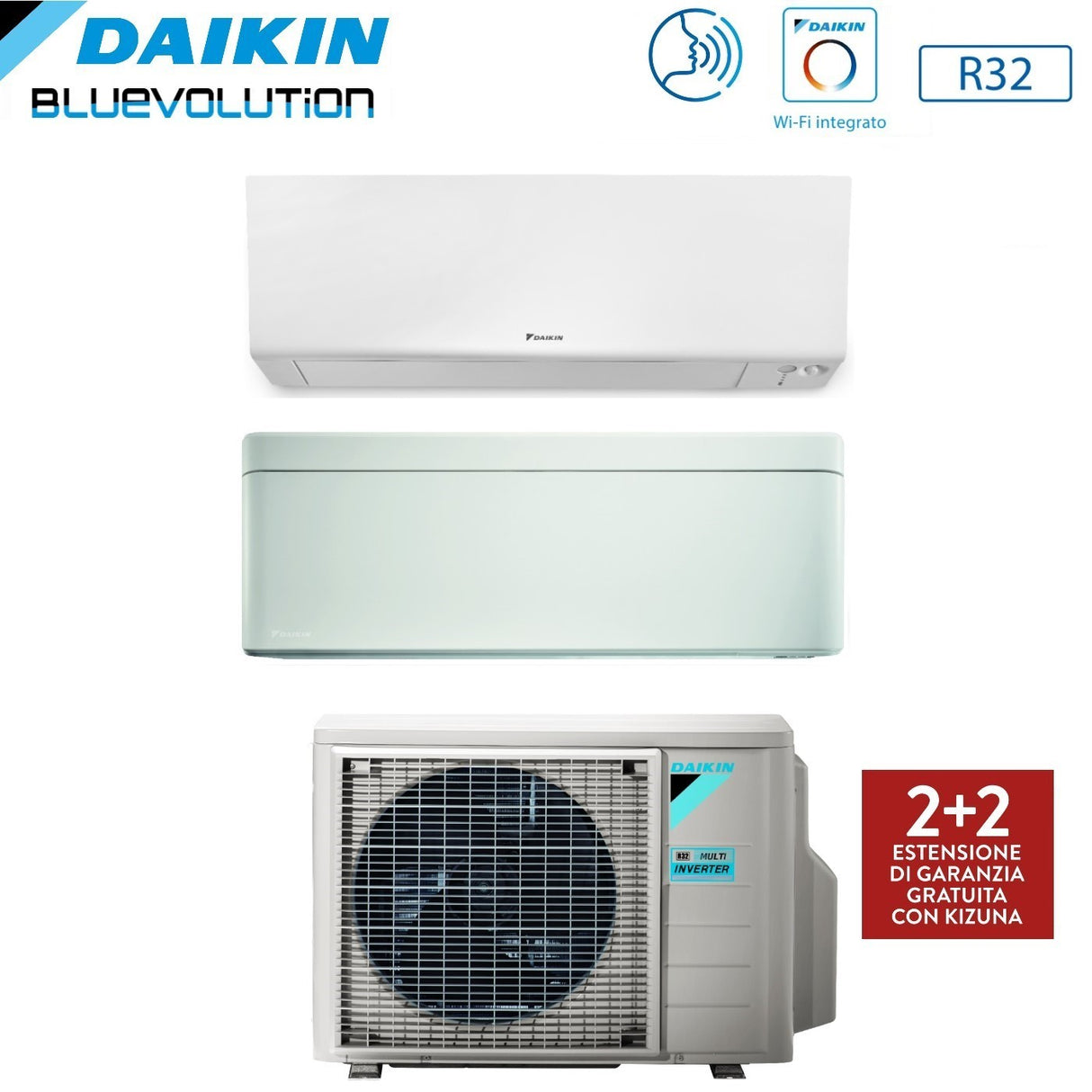 daikin climatizzatore condizionatore daikin bluevolution dual split inverter serie ftxmr perfera wall 7000 stylish white 15000 con 2mxm50n r 32 wi fi integrato 715 garanzia italiana novita