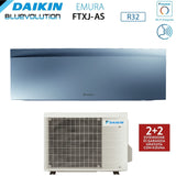 daikin climatizzatore condizionatore daikin bluevolution inverter serie emura silver iii 12000 btu ftxj35as r 32 wi fi integrato classe a garanzia italiana novita