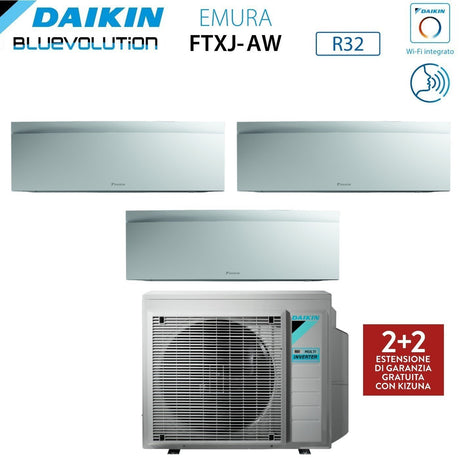 daikin climatizzatore condizionatore daikin bluevolution trial split inverter serie emura white iii 999 con 3mxm52n r 32 wi fi integrato 900090009000 colore bianco opaco garanzia italiana