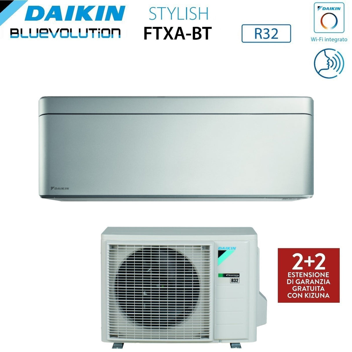 daikin climatizzatore condizionatore daikin bluevolution trial split inverter serie ftxmr perfera wall 70007000 stylish total silver 12000 con 3mxm68n r 32 wi fi integrato 7000700012000 garanzia italiana