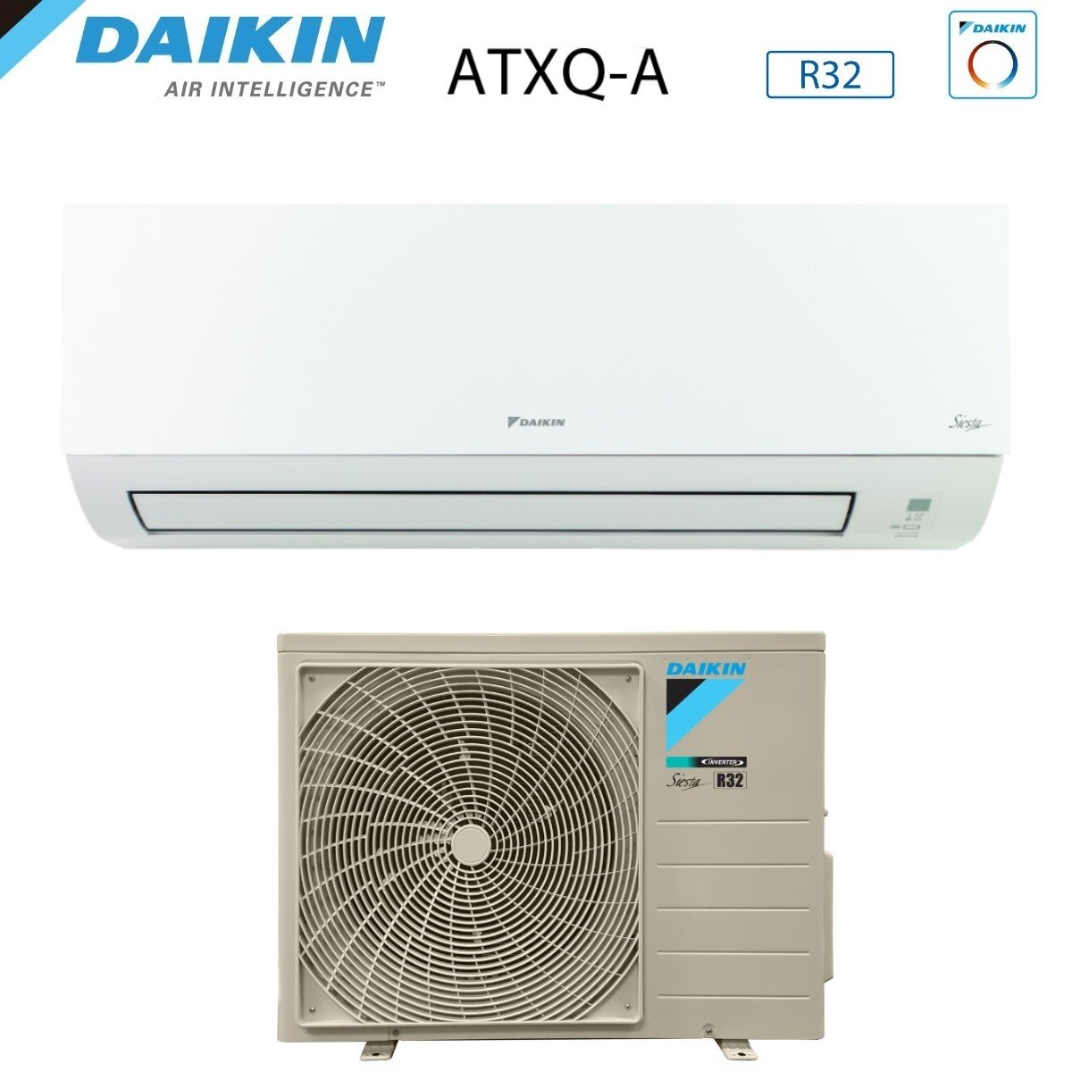 daikin climatizzatore condizionatore daikin inverter serie siesta ecoplus evo 9000 btu atxq25a r 32 wi fi optional classe aa