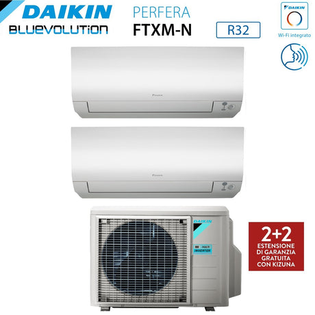 daikin offerta climatizzatore condizionatore daikin bluevolution dual split inverter serie ftxmn perfera 718 con 2mxm50n9 r 32 wi fi integrato 700018000 garanzia italiana
