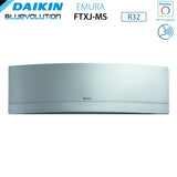 daikin unita interna a parete daikin bluevolution inverter serie emura silver 12000 btu ftxj35ms r 32 wi fi integrato colore argento