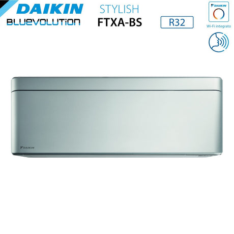 daikin unita interna a parete daikin bluevolution serie stylish total silver 12000 btu ftxa35bs r 32 wi fi integrato colore grigio argento ean 4548848815128