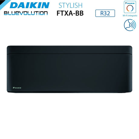 daikin unita interna a parete daikin stylish total black 9000 btu ftxa25bb r 32 wi fi integrato ean 4573535238164