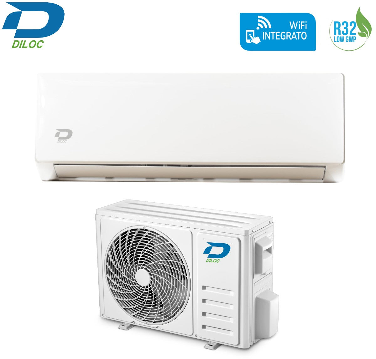 diloc climatizzatore condizionatore inverter diloc serie oasi 12000 btu d.oasi12 a wi fi integrato alexa google home novita ean 8059657002754
