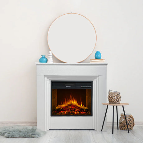 divina fire camino elettrico da terra divine fire bellini in legno bianco