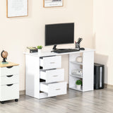 easycomfort area occasioni easycomfort scrivania porta pc con 3 cassetti e 3 ripiani scrivania per camera e ufficio in legno 120x49x72cm bianco