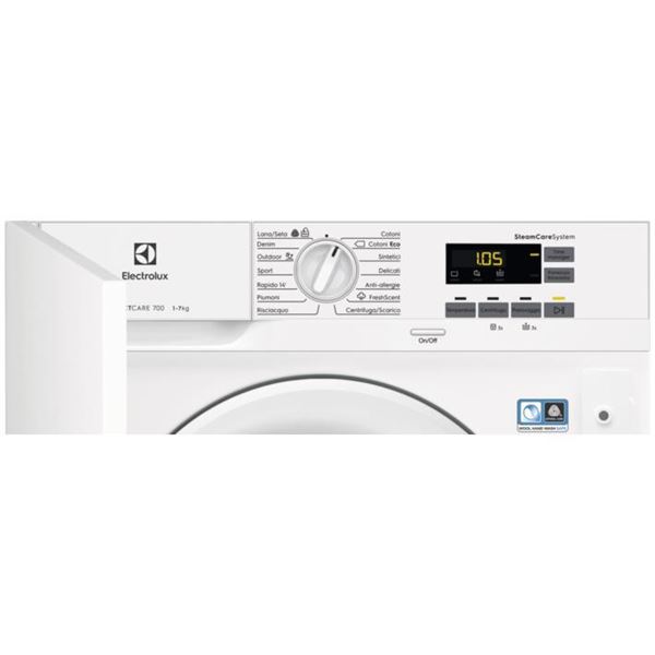 electrolux lavatrice da incasso a carica frontale electrolux 7 kg ew7f572bi 1200 giri classe f ean 7332543697311