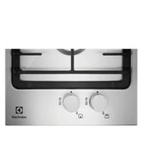 electrolux piano cottura a gas electrolux egg3322nvx 2 fuochi 29 cm in acciaio lxp 29x51 griglie in ghisa manopole finitura inox piano cottura compatto ean 7332543475773