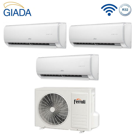 ferroli climatizzatore condizionatore ferroli trial split inverter serie giada m 9918 con 28 4 r 32 wi fi integrato 9000900018000