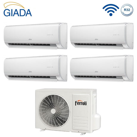 ferroli climatizzatore condizionatore quadri split inverter ferroli giada m 9000900090009000 btu con 28 4 wi fi integrato alexa e google home 9999 novita