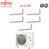 fujitsu climatizzatore condizionatore fujitsu penta split inverter serie km 99121212 con aoyg36kbta5 r 32 wi fi integrato 90009000120001200012000