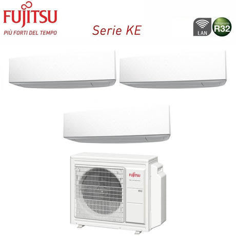 fujitsu climatizzatore condizionatore fujitsu trial split inverter serie ke white 9912 con aoyg18kbta3 r 32 wi fi integrato 9000900012000 colore bianco