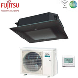 fujitsu condizionatore a cassetta fujitsu kr circular flow black 18000 btu auxg18krlb r 32 wi fi optional con griglia e filocomando