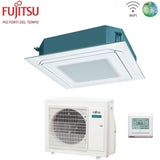 fujitsu condizionatore a cassetta fujitsu kr circular flow white 24000 btu auxg24krlb r 32 wi fi optional con griglia e filocomando