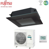fujitsu condizionatore a cassetta fujitsu kr eco circular flow black 30000 btu auxg30krlb r 32 wi fi optional con griglia e filocomando