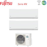 fujitsu condizionatore fujitsu dual split inverter kn airstage 712 con aoeg18kbca2 r 32 wi fi integrato