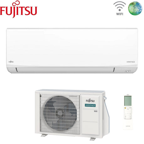 fujitsu condizionatore fujitsu kj white 7000 btu aseh07kjcal r 32 wi fi integrato