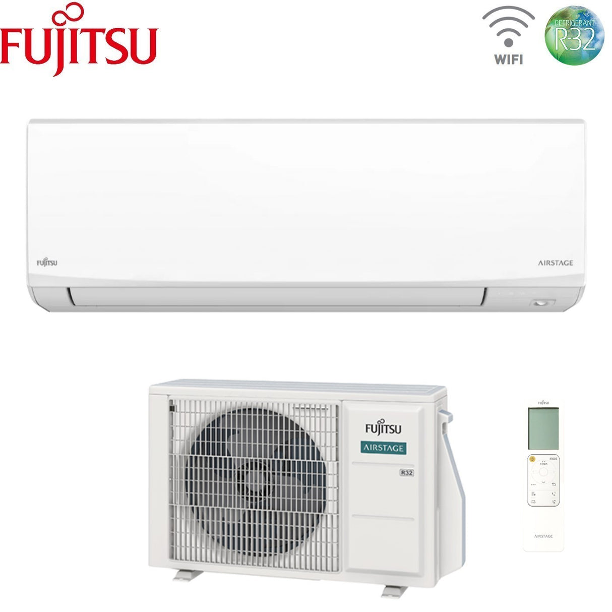 fujitsu condizionatore fujitsu kj white 9000 btu aseh09kjcal r 32 wi fi integrato