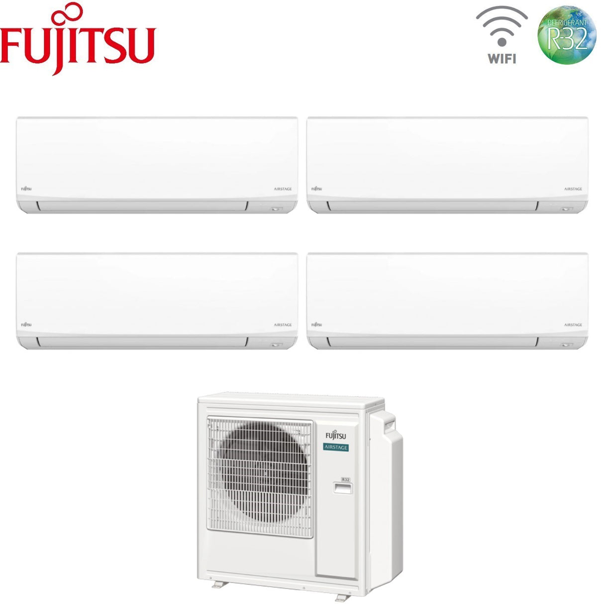 fujitsu condizionatore quadri split fujitsu kj white 771414 con aoeg30kbta4 r 32 wi fi integrato