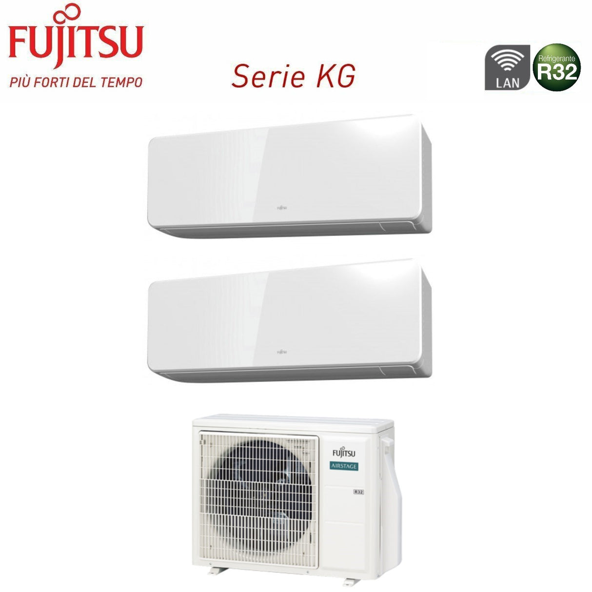 fujitsu out condizionatore dual split fujitsu kg 1212 con aoeg18kbca2 r 32 wi fi integrato