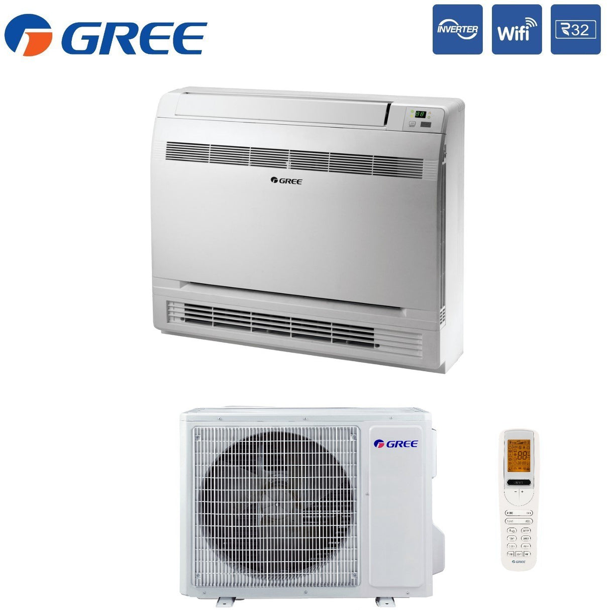 gree climatizzatore condizionatore gree console 9000 btu geh09aa k6dna1f r 32 wi fi integrato novita