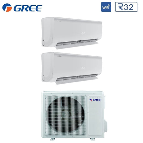 gree climatizzatore condizionatore gree dual split inverter serie bora plus 99 con gwhd14nk6oo r 32 wi fi optional 90009000