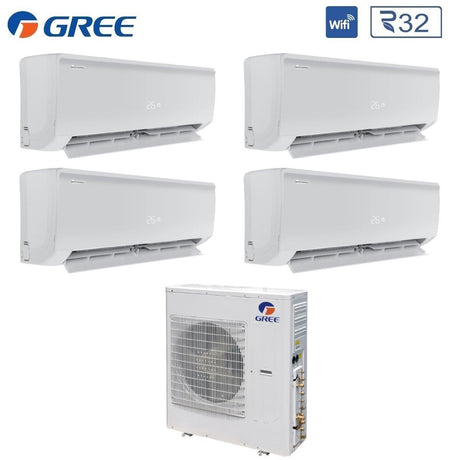 gree climatizzatore condizionatore gree quadri split inverter serie bora plus 9121212 con gwhd36nk6lo r 32 wi fi optional 9000120001200012000