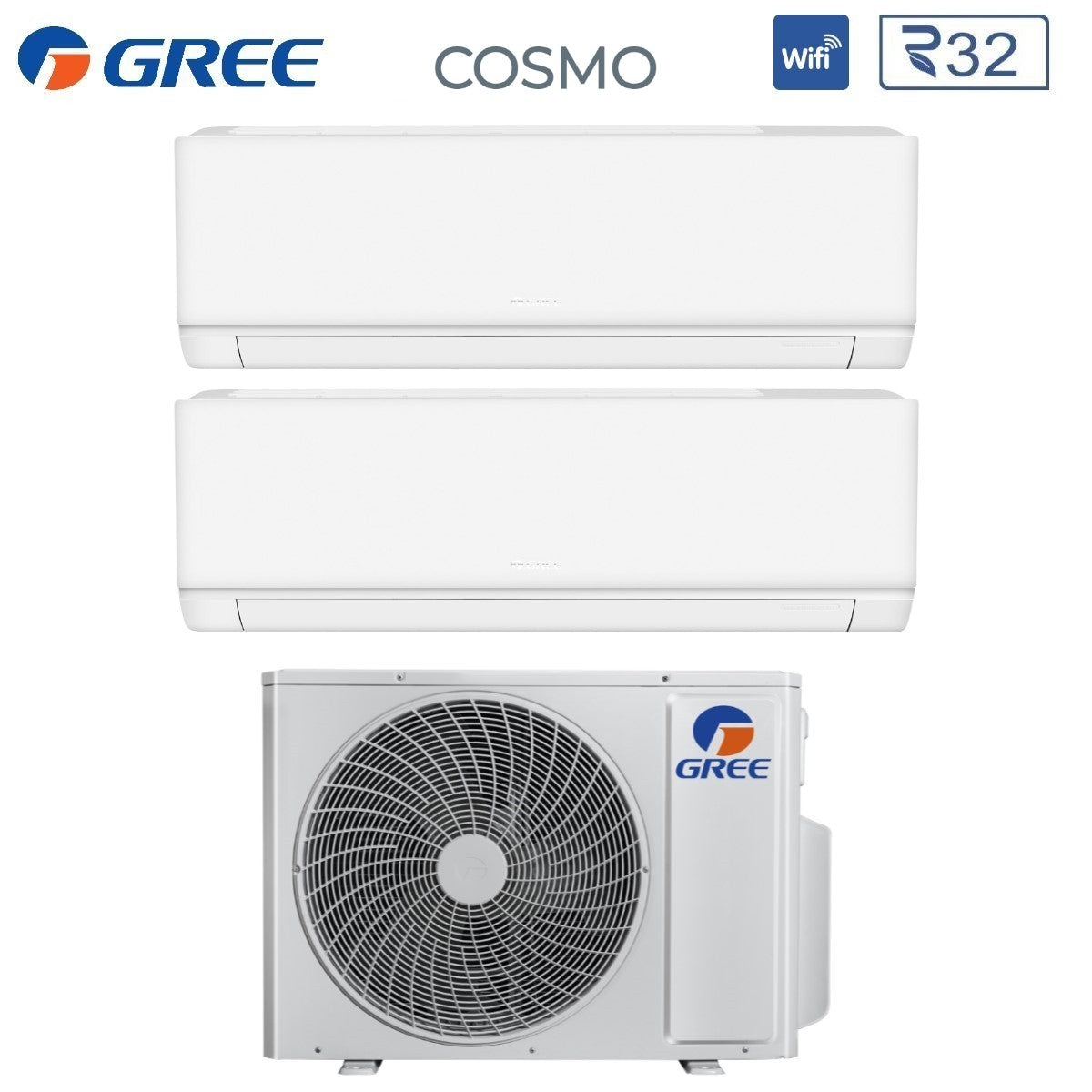 gree condizionatore dual split gree cosmo 912 con gwhd18nk6oo r 32 wi fi integrato