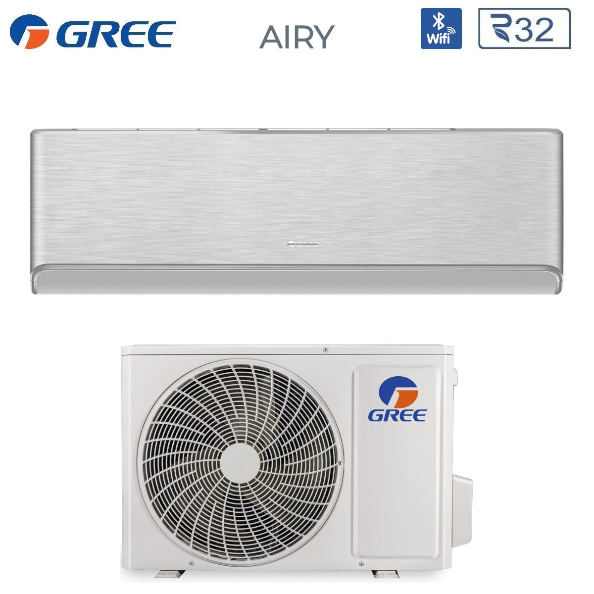 gree condizionatore gree airy silver 24000 btu gwh24avexf k6dna1a r 32 wi fi integrato