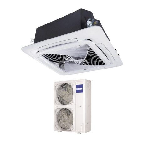haier climatizzatore condizionatore haier cassetta 90x90 round flow 60000 btu abh160k1erg trifase r 32 wi fi optional con pannello no sensor incluso nessun comando