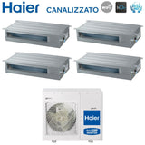 haier climatizzatore condizionatore haier quadri split inverter serie canalizzato slim 991212 con 4u85s2sh1fa r32 wifi optional 900090001200012000