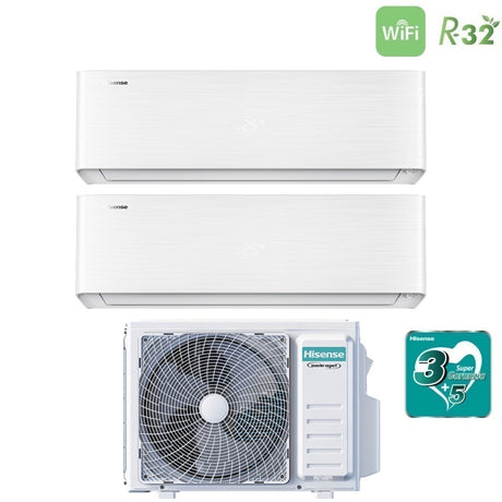 hisense climatizzatore condizionatore hisense dual split inverter serie energy pro x 1212 con 2amw52u4rxc r 32 wi fi integrato 1200012000