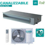 hisense climatizzatore condizionatore hisense inverter canalizzato canalizzabile serie turbo 18000 btu adt52ux4rcl8 auw52u4rj8 r 32 wi fi optional classe aa con telecomando e comando cablato di serie
