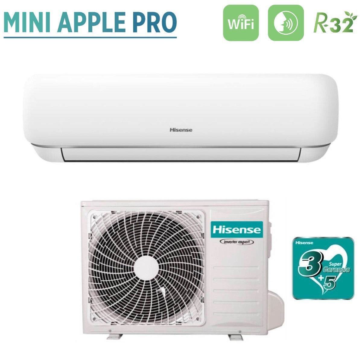 hisense climatizzatore condizionatore hisense inverter serie mini apple pro 12000 btu kg35mr01g qe35xv2xw r 32 wi fi integrato aa