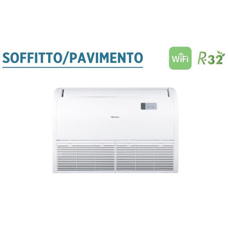 hisense climatizzatore condizionatore hisense inverter soffittopavimento 30000 btu auv90ur4ra4 r 32 wi fi optional con telecomando di serie